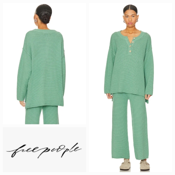 Free People Tops - FREE PEOPLE BEACH Hailee Sweater Cedar Fog Green Size Small
